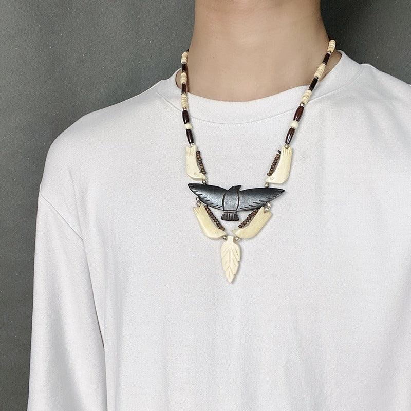Handcrafted Yak Bone Short Necklace