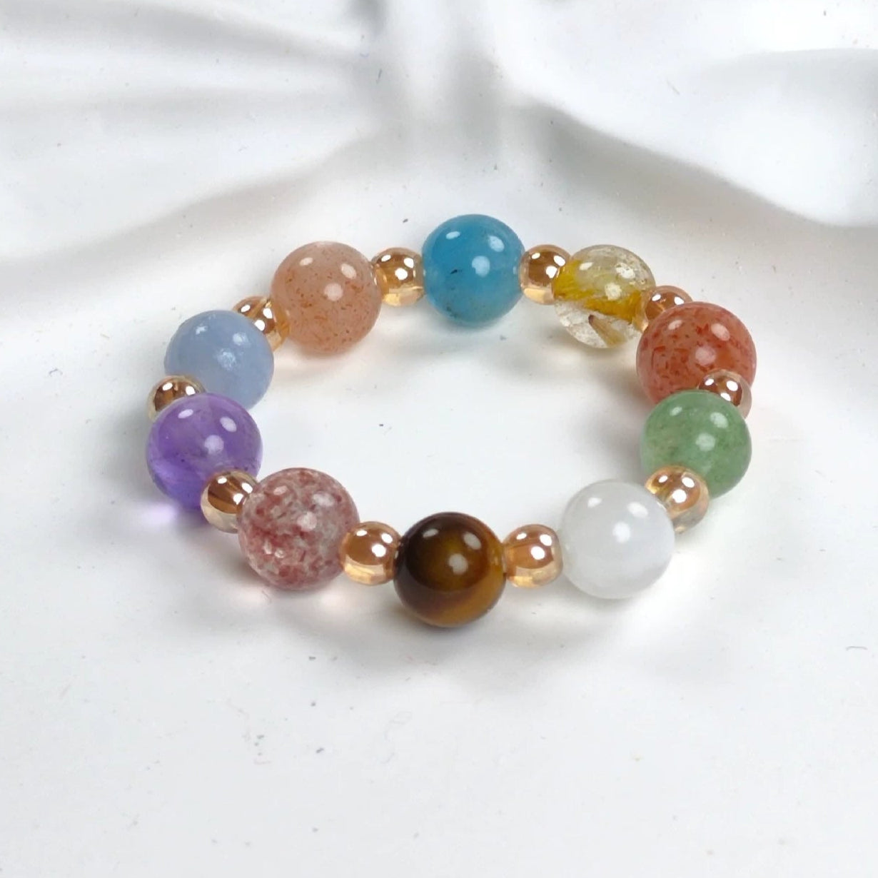 Handmade Tibetan Chakra Healing Bracelet – Seven Gemstones Energy