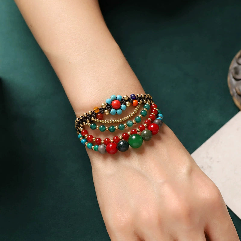 Tibetan Handwoven Blessing Bracelet – A Symbol of Protection & Harmony