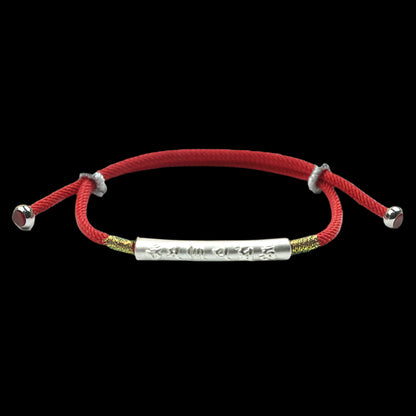 Tibetan Red String Bracelet - Buddhist Lucky Charm