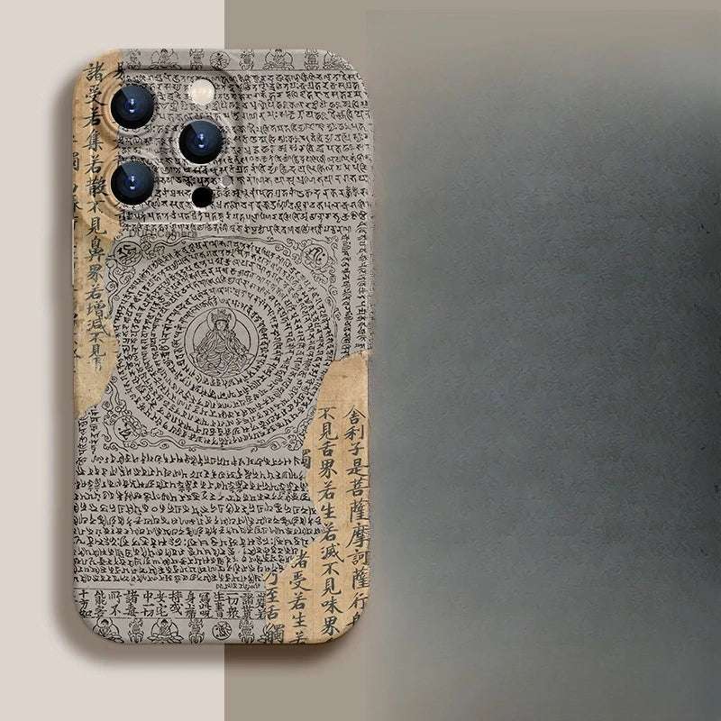 Sacred Buddhist Sutra Phone Case – Spiritual Protection & Wisdom