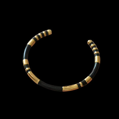 Ensō East® Colorful Enamel Cuff Bracelet with Gold Accents