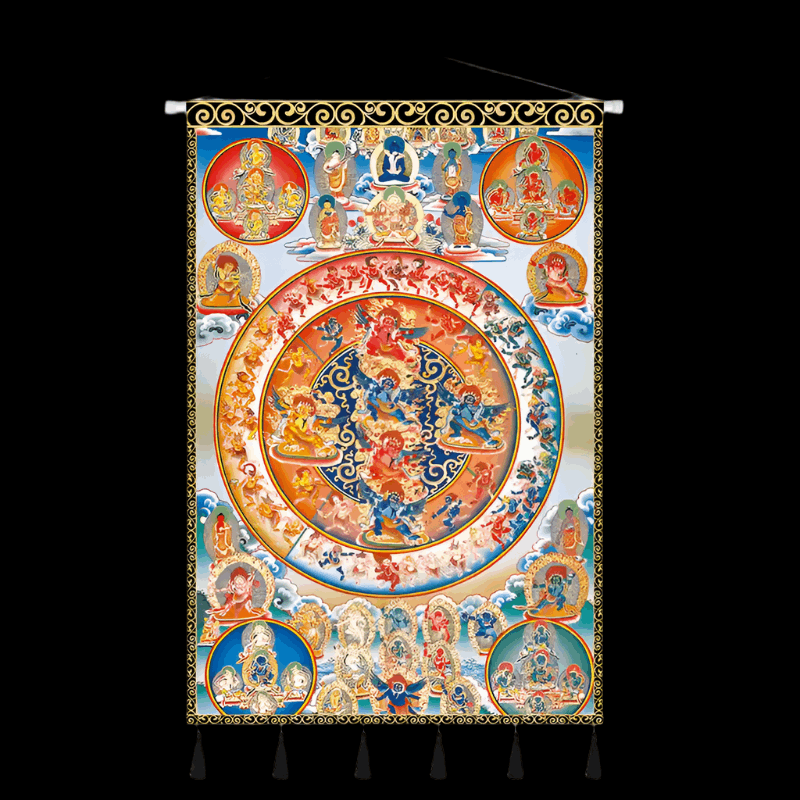 Tibetan Thangka Wall Hangings – Sacred Mandala Tapestries for Spiritual Growth and Blessings