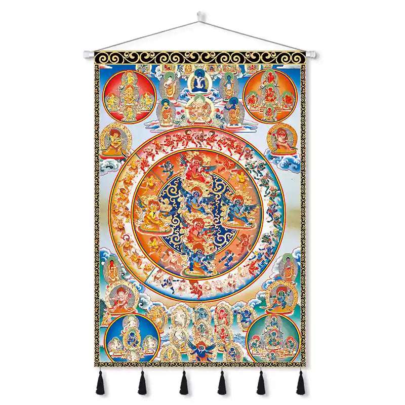 Tibetan Thangka Wall Hangings – Sacred Mandala Tapestries for Spiritual Growth and Blessings