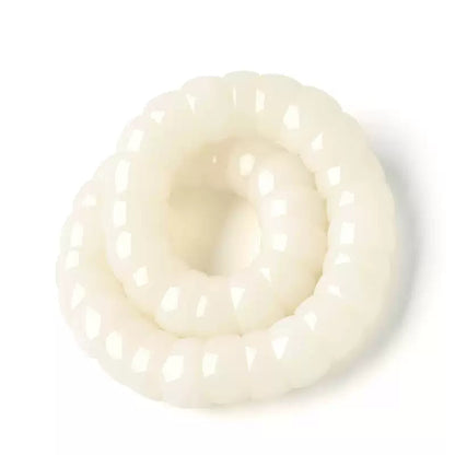 Sacred Gutline® High-Density White Bodhi Root Bracelet in Intestine-Loop Style