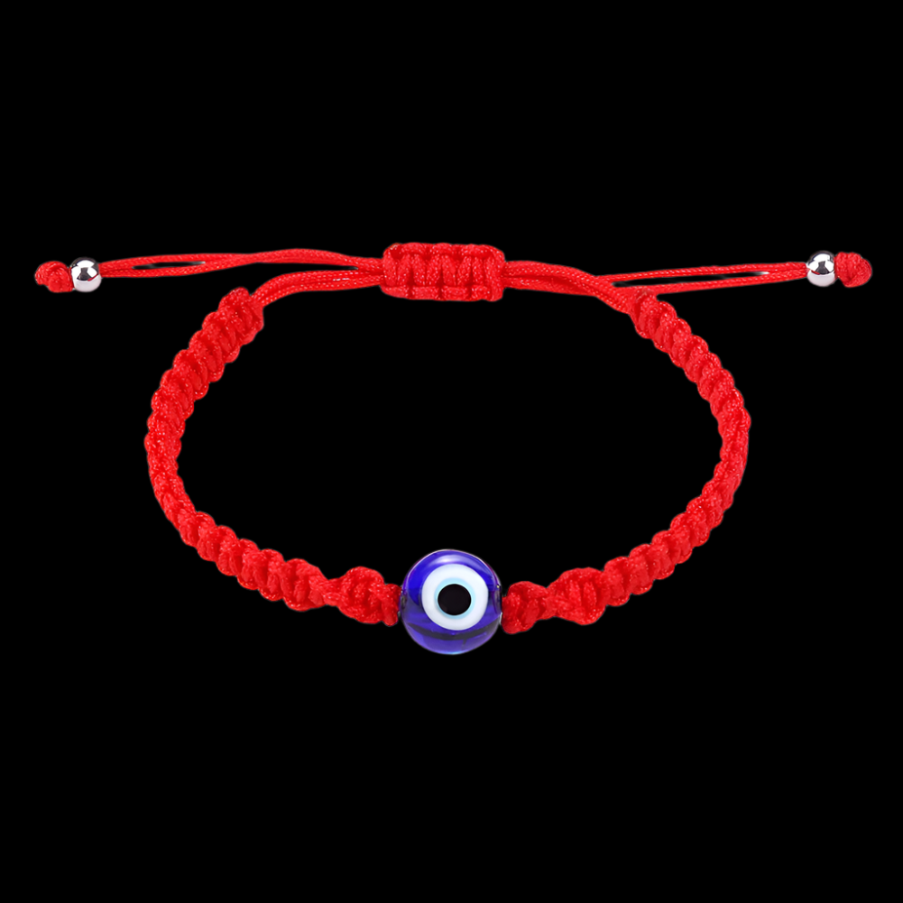 Adjustable Evil Eye Cord Bracelet – Tibetan Red & Black Design