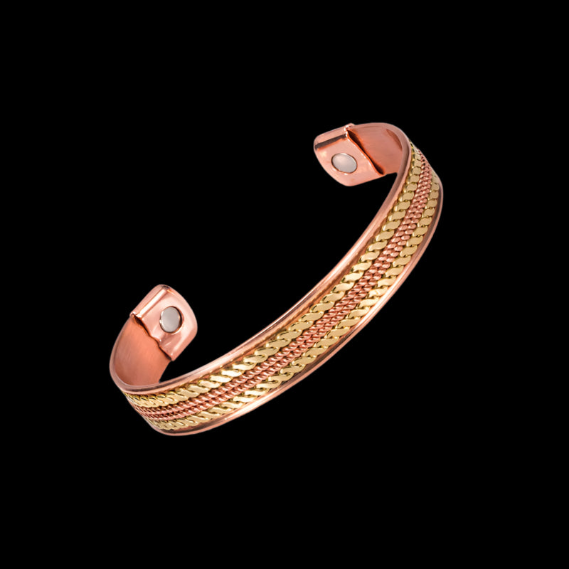 Iron Tapestry® Braided Copper Magnetic Energy Cuff Bracelet