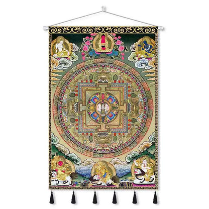 Tibetan Thangka Wall Hangings – Sacred Mandala Tapestries for Spiritual Growth and Blessings