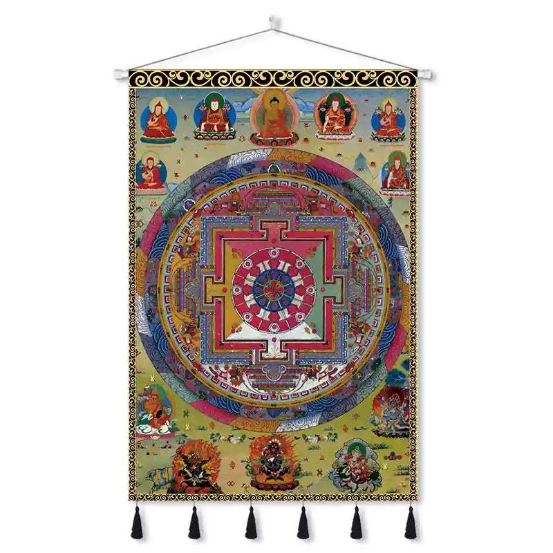 Tibetan Thangka Wall Hangings – Sacred Mandala Tapestries for Spiritual Growth and Blessings