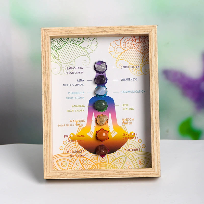 Chakra Crystal Light Frame – Energy Balancing Spiritual Decor