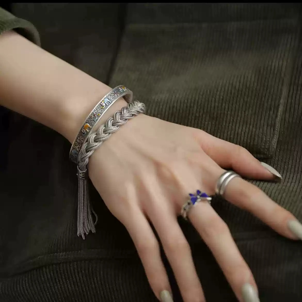 Handcrafted Braided Silver Bracelet - Symbolizing Unity & Strength