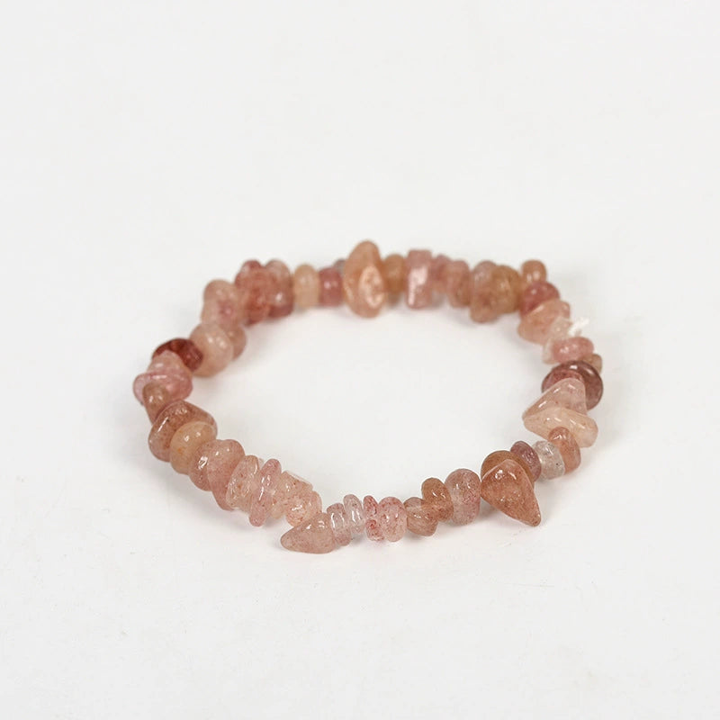 Rose Quartz & Carnelian Chakra Crystal Bracelet for Healing
