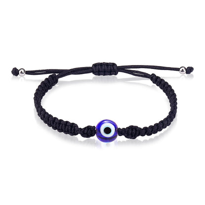 Adjustable Evil Eye Cord Bracelet – Tibetan Red & Black Design
