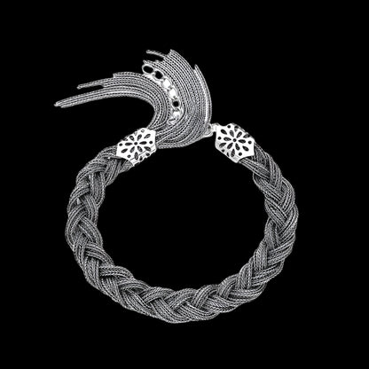 Handcrafted Braided Silver Bracelet - Symbolizing Unity & Strength