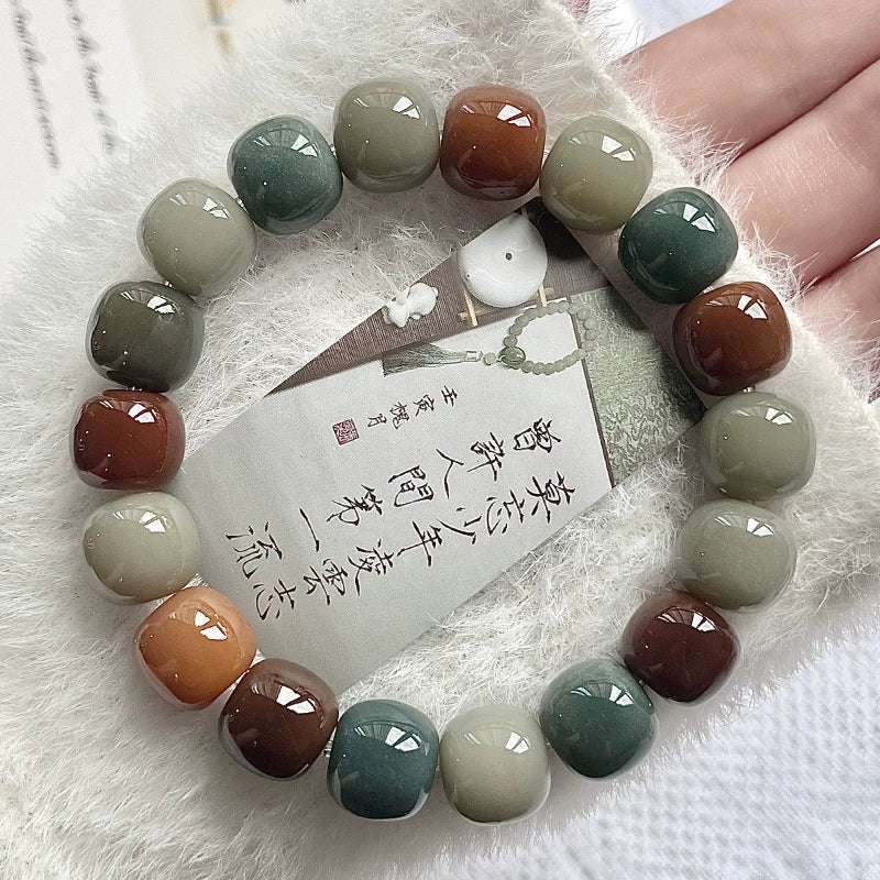 Natural Bodhi Root Bead Bracelet – Harmony & Spiritual Awakening