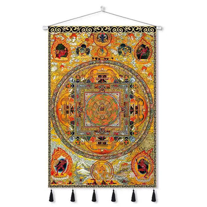Tibetan Thangka Wall Hangings – Sacred Mandala Tapestries for Spiritual Growth and Blessings