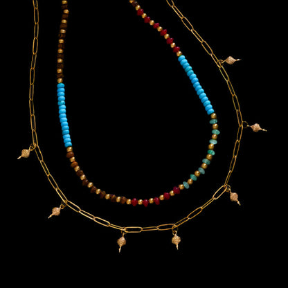 Pastel Reverie® Tibetan Double-Layer Turquoise Necklace
