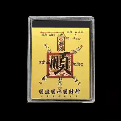 Zachilhamo Gold Foil Amulet Card – Tibetan Wealth Protection Talisman