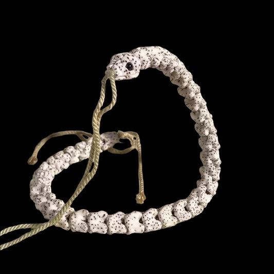 Tibetan Star and Moon Bodhi Bracelet in Snake Spine Design