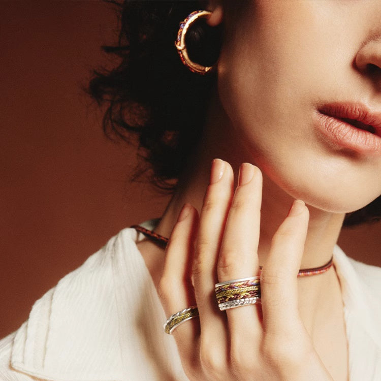 Iron Tapestry® Braided Sterling Silver Ring