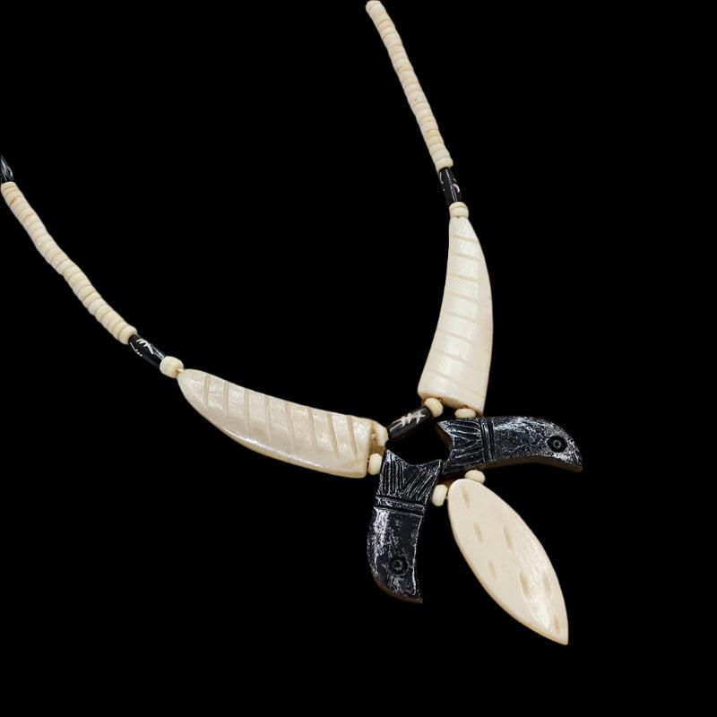 Handcrafted Yak Bone Short Necklace