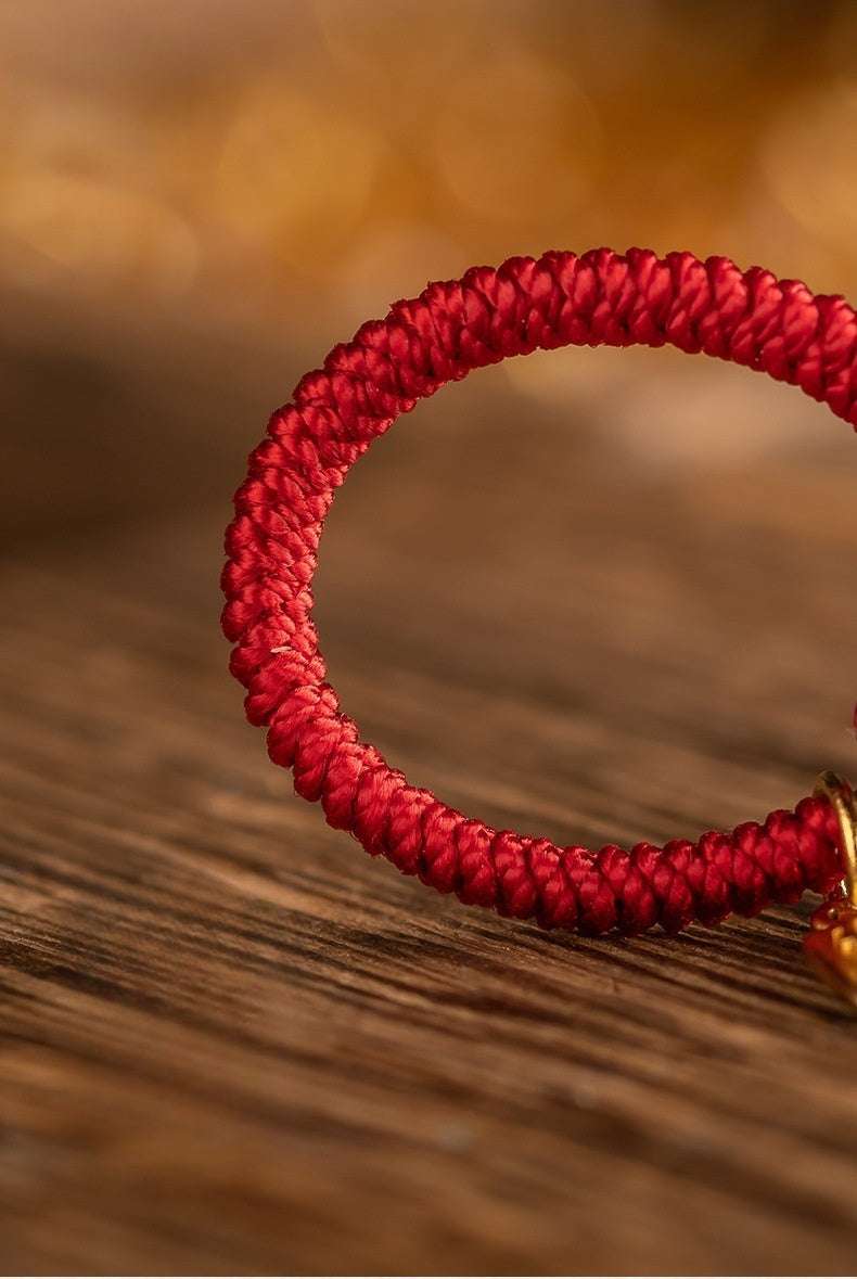Chinese Dragon Scale Keychain - Handcrafted Nylon Cord with Auspicious Charm