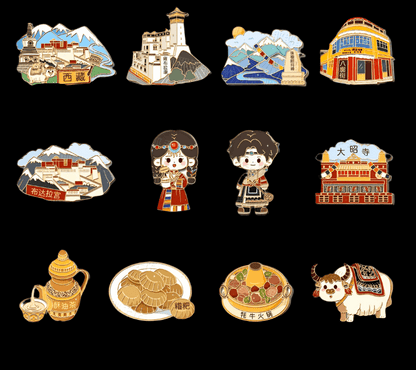 Tibetan Culture Decorative Fridge Magnets – A Collection of Himalayan Heritage