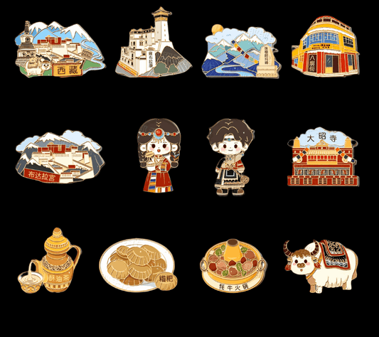 Tibetan Culture Decorative Fridge Magnets – A Collection of Himalayan Heritage
