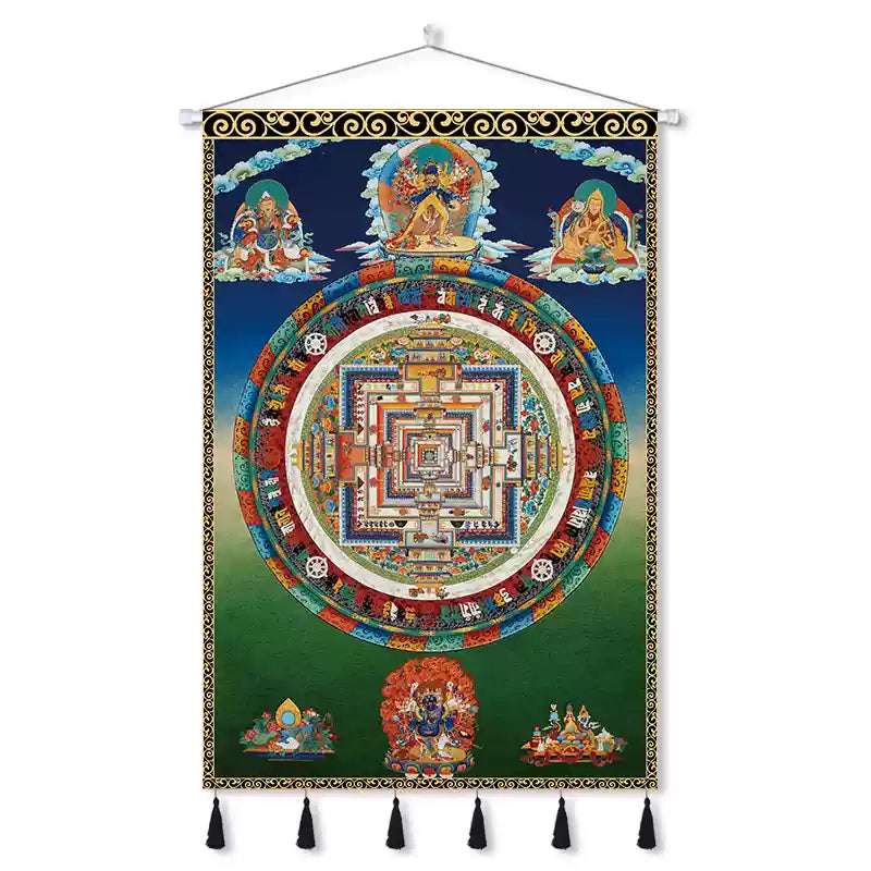 Tibetan Thangka Wall Hangings – Sacred Mandala Tapestries for Spiritual Growth and Blessings