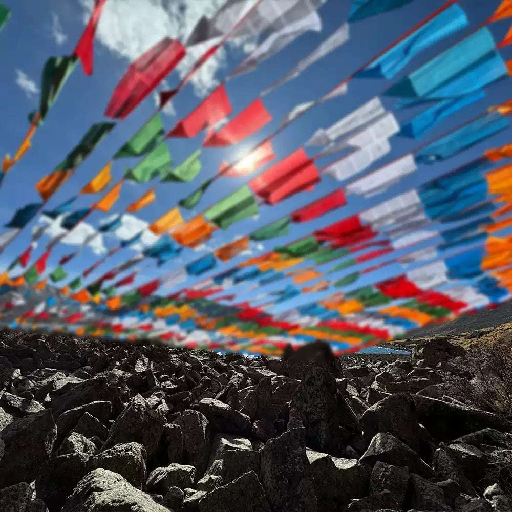 Tibetan Sacred Lake Prayer Flag Ritual – Blessings and Energy from the Holy Land