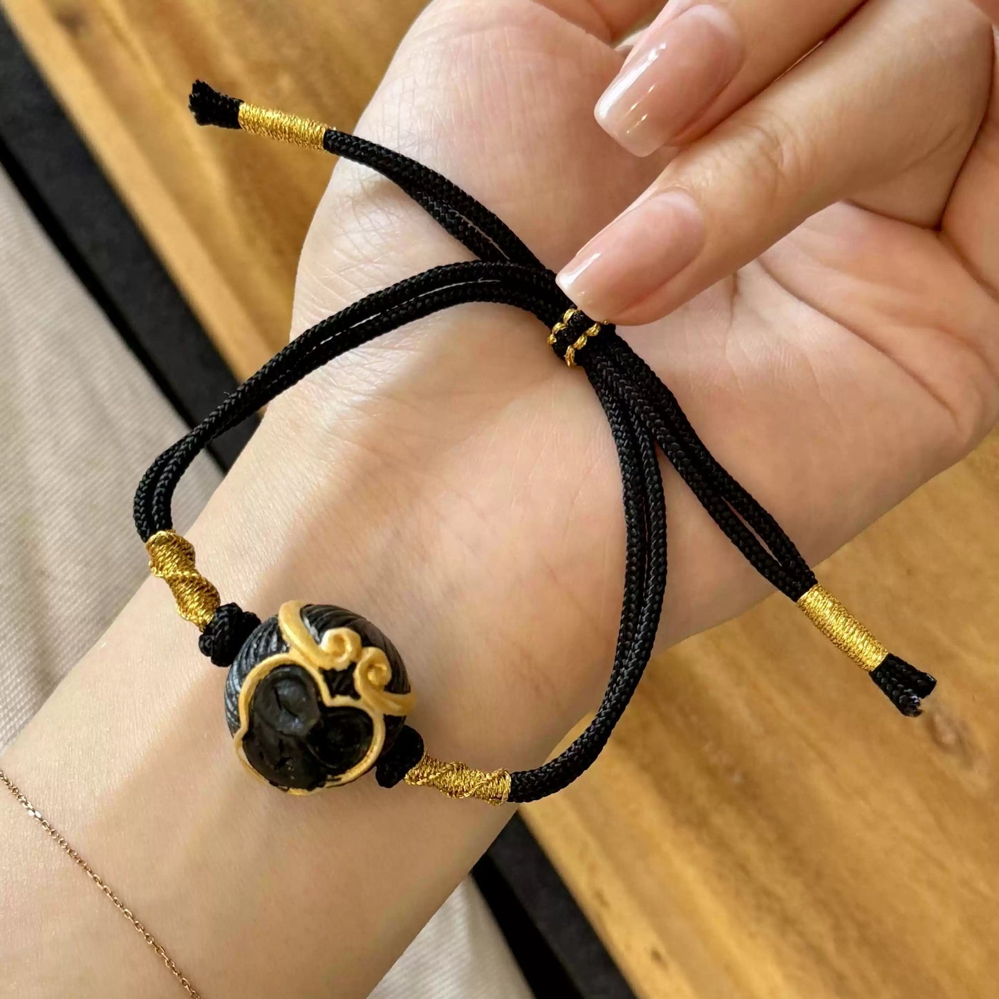 Funky Punky® Tibetan Wukong Bracelet with Deer Antler & Handwoven Cord