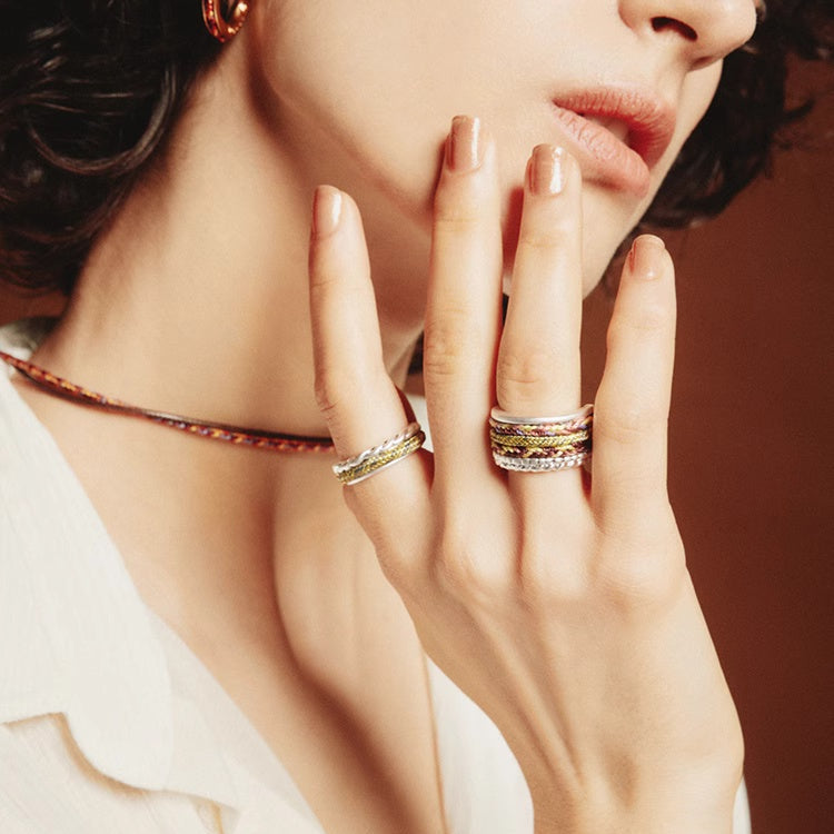 Iron Tapestry® Braided Sterling Silver Ring