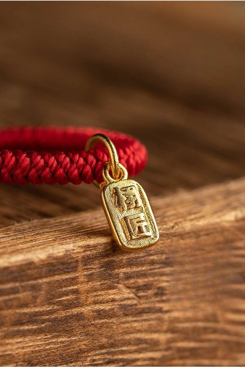 Chinese Dragon Scale Keychain - Handcrafted Nylon Cord with Auspicious Charm