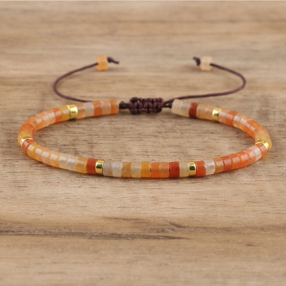 Braided Tibetan-Inspired Narrow Cuff Bracelet in Silver and Gold