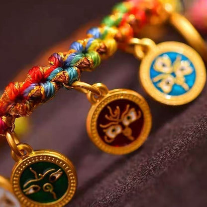 Tibetan Woven Five-Way Wealth God Bracelet