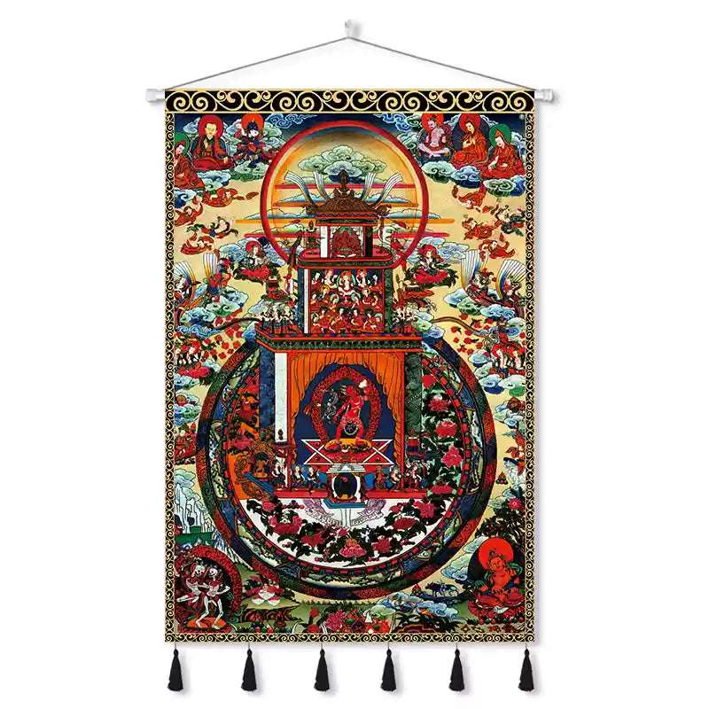 Tibetan Thangka Wall Hangings – Sacred Mandala Tapestries for Spiritual Growth and Blessings