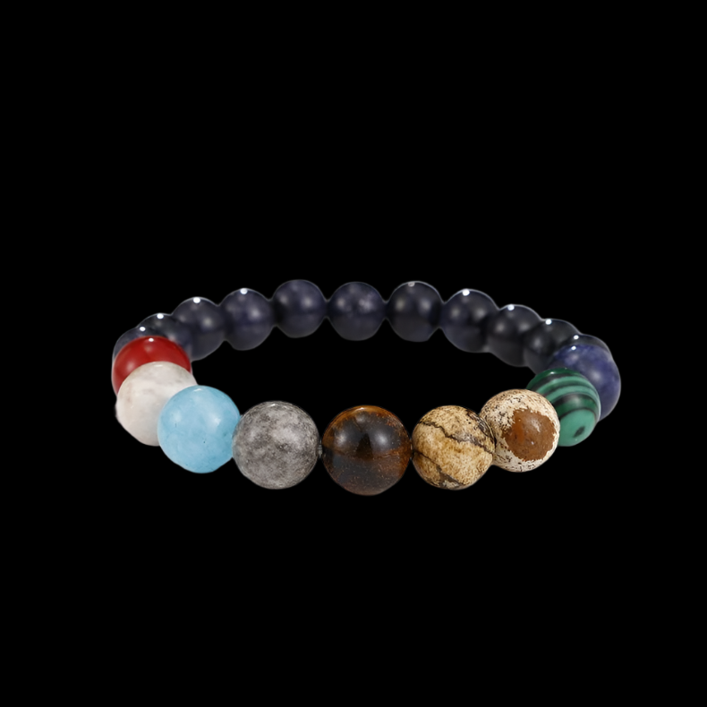 Cosmic Planetary Mala Bracelet – Natural Stones for Spiritual Growth
