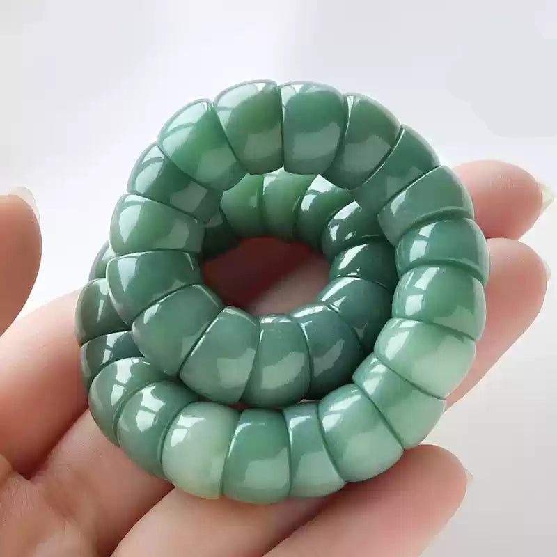 Sacred Gutline® High-Density White Bodhi Root Bracelet in Intestine-Loop Style
