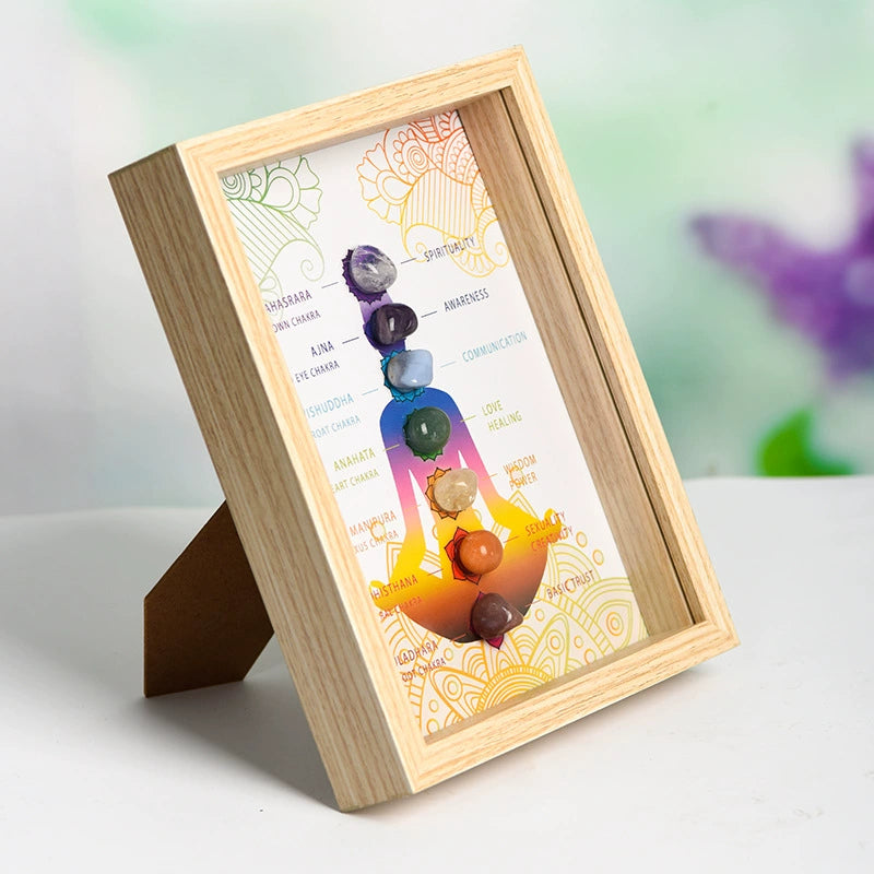 Chakra Crystal Light Frame – Energy Balancing Spiritual Decor