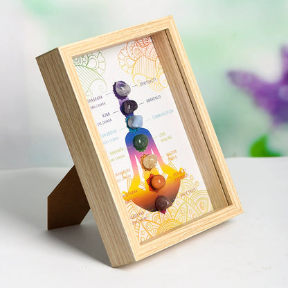 Chakra Crystal Light Frame – Energy Balancing Spiritual Decor
