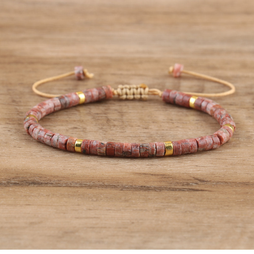 Braided Tibetan-Inspired Narrow Cuff Bracelet in Silver and Gold