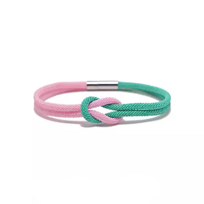 Tibetan Knot Cord Bracelet with Titanium Steel Magnetic Clasp