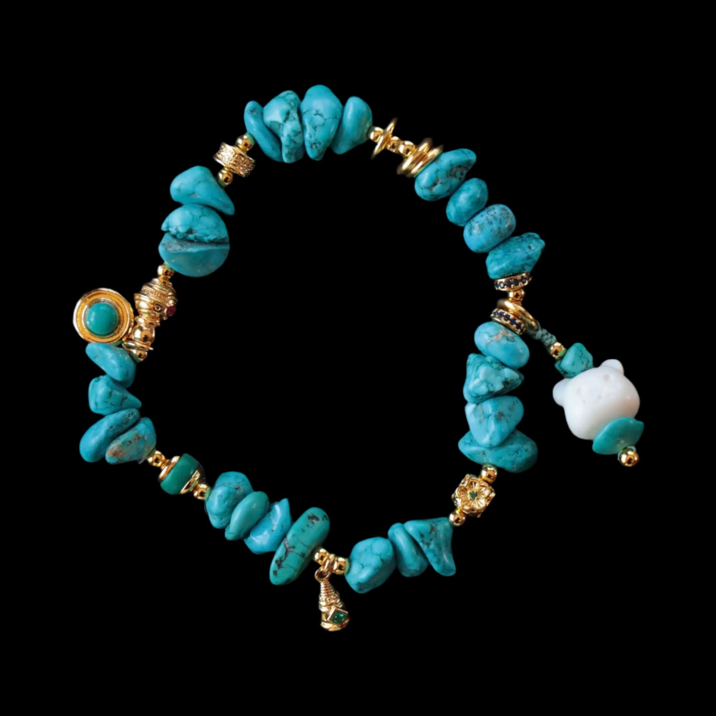 Funky Punky® Tibetan Agarwood & Deer Antler Bead Bracelet