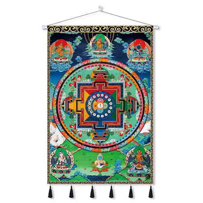Tibetan Thangka Wall Hangings – Sacred Mandala Tapestries for Spiritual Growth and Blessings