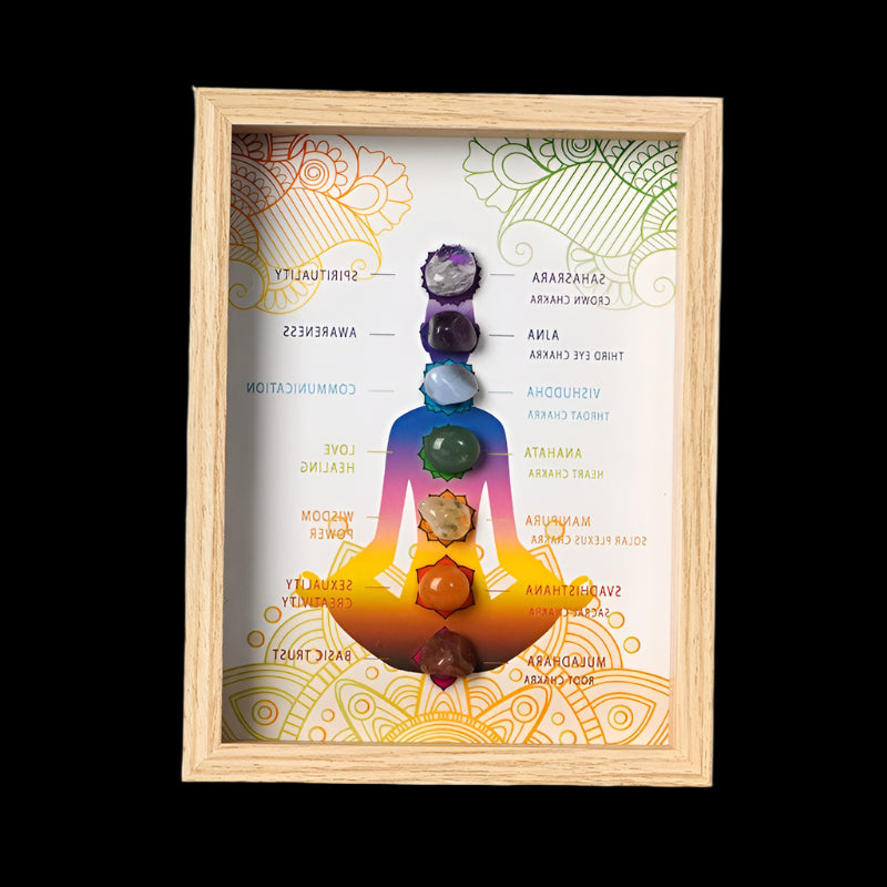 Chakra Crystal Light Frame – Energy Balancing Spiritual Decor