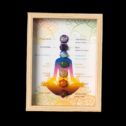 Chakra Crystal Light Frame – Energy Balancing Spiritual Decor