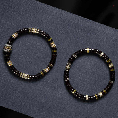 Tibetan Black Coconut Wood Buddhist Bracelet