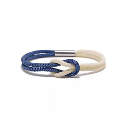 Tibetan Knot Cord Bracelet with Titanium Steel Magnetic Clasp