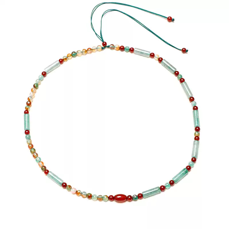 Pastel Reverie® Aventurine & Agate Choker Necklace