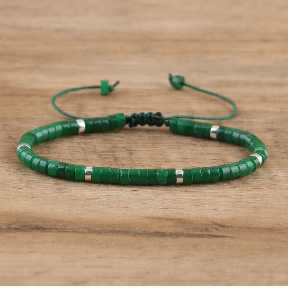 Braided Tibetan-Inspired Narrow Cuff Bracelet in Silver and Gold